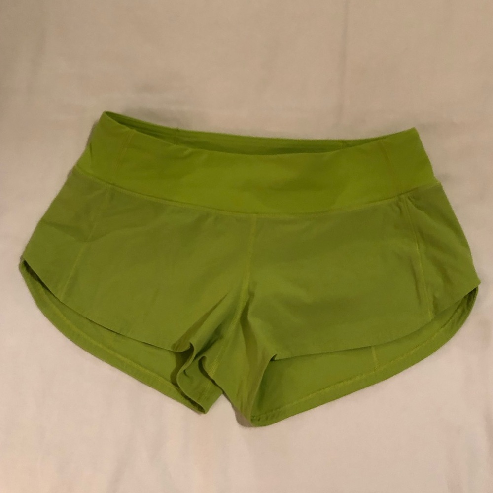 Lululemon Speed Up in Neon!  2.5” 4-way stretch!